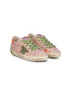 Golden Goose Kids кроссовки Supertar с блестками