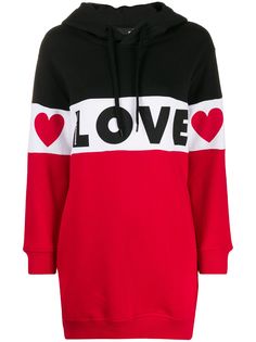 Love Moschino худи с логотипом в стиле колор-блок