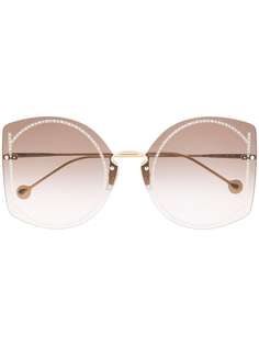 Salvatore Ferragamo Eyewear декорированные массивные солнцезащитные очки