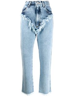 Natasha Zinko джинсы с завышенной талией и необработанными краями