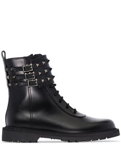 Valentino Garavani ботинки Rockstud в стиле милитари