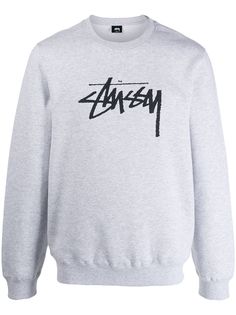 Stussy crew neck logo sweater