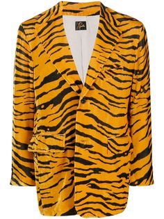 Needles вельветовый блейзер с принтом
