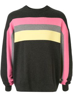 Caban полосатый джемпер свободного кроя