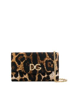 Dolce & Gabbana сумка-кошелек с леопардовым принтом