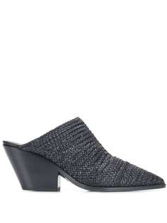 Casadei мюли с плетеной отделкой