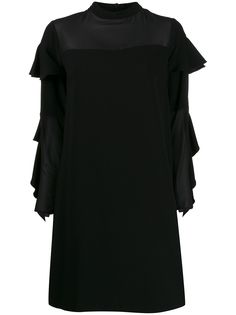 be blumarine long ruffled sleeves dress