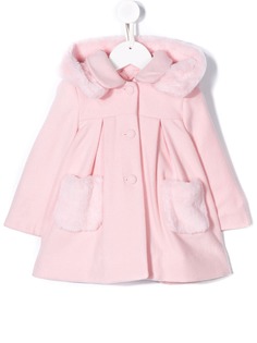 Lapin House пальто с капюшоном и оторочкой из искусственного меха