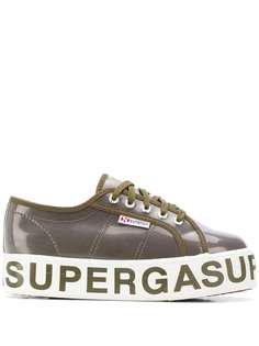 Superga кеды на платформе с логотипом