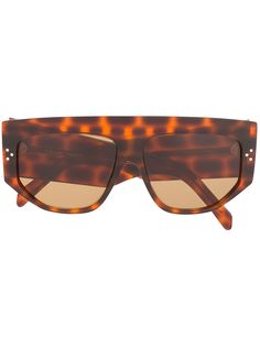 Celine Eyewear массивные солнцезащитные очки с леопардовым принтом