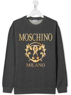Moschino Kids толстовка с логотипом и принтом Baroque