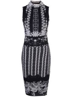 Fuzzi Greek print midi dress