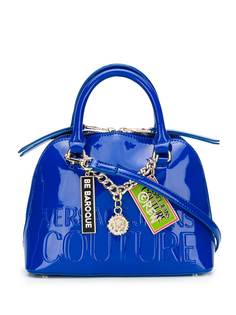 Versace Jeans Couture лакированная сумка-тоут с тиснением