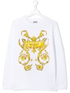 Moschino Kids толстовка с принтом Baroque