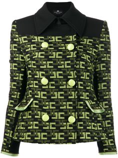 Elisabetta Franchi приталенная куртка с логотипом