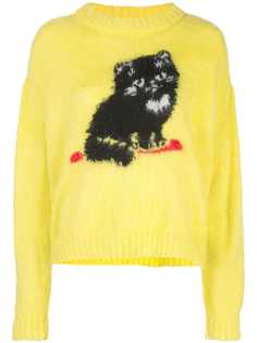 Ashley Williams cat embroidered sweater