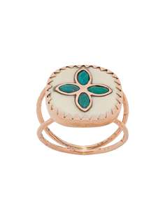 Pascale Monvoisin кольцо Bowie N°2 White Turquoise из розового золота с бирюзой