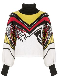 Victoria Hayes colour-block turtle neck sweatshirt