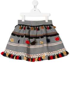 Stella Jean Kids мини-юбка в ломаную клетку