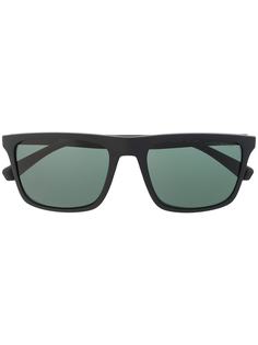 Emporio Armani солнцезащитные очки в фактурной квадратной оправе