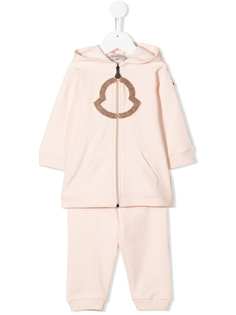Moncler Kids спортивный костюм с фактурным логотипом