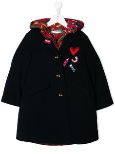 Dolce & Gabbana Kids пальто с нашивками