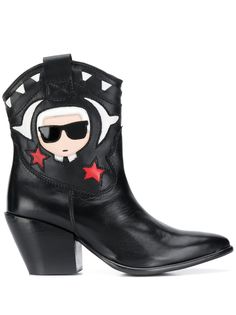 Karl Lagerfeld ковбойские ботинки Kavalier Ikonik