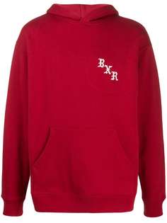 BornxRaised logo embroidered printed hoodie