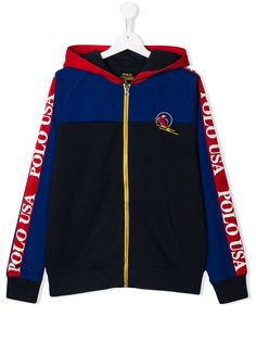 Ralph Lauren Kids худи в стиле колор-блок на молнии