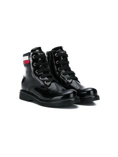 Tommy Hilfiger Junior лакированные ботинки в стиле милитари