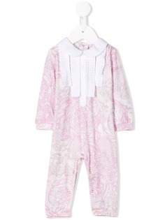 Young Versace ромпер с длинными рукавами и узором Baroque