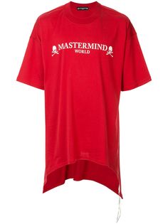 Mastermind Japan asymmetric logo print t-shirt