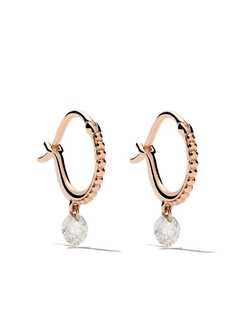Raphaele Canot 18kt rose gold Set Free Diamond beaded mini hoops