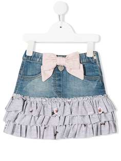 Lapin House юбка с оборками и бантом