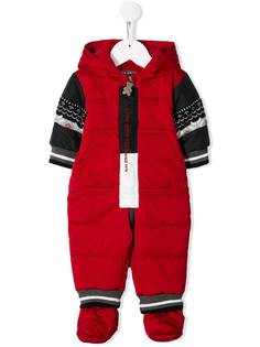 Lapin House зимний комбинезон с капюшоном и контрастными рукавами