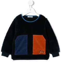 Familiar флисовый джемпер в технике пэчворк