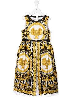 Versace Kids платье с принтом Barocco