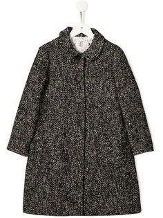 Caffe Dorzo длинное пальто с узором в елочку