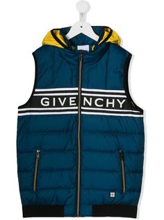 Givenchy Kids жилет в стиле колор-блок с логотипом