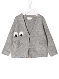 Stella McCartney Kids кардиган Googly Eyes вязки интарсия