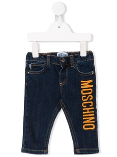 Moschino Kids джинсы с логотипом