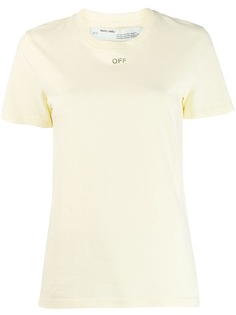 Off-White футболка с декорированным логотипом