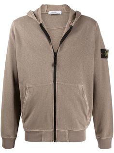 Stone Island худи на молнии с логотипом