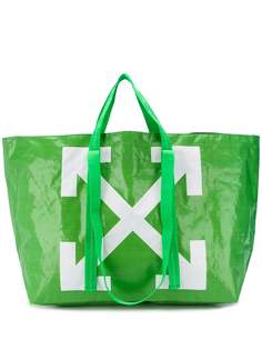 Off-White объемная сумка-тоут с логотипом