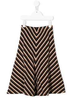 Caffe Dorzo юбка с контрастными полосками и эффектом металлик Caffe' D'orzo