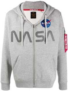 Alpha Industries худи с принтом NASA