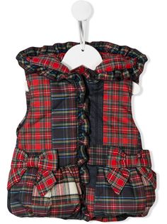 Lapin House пальто в шотландскую клетку с бахромой