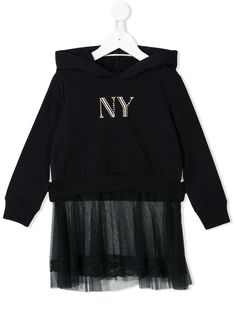 Lapin House худи со вставкой из тюля