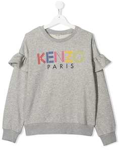 Kenzo Kids толстовка с оборками с логотипом