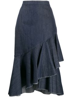 Milla Milla джинсовая юбка асимметричного кроя со складками